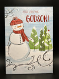Merry Christmas Godson Greeting Card w/Envelope