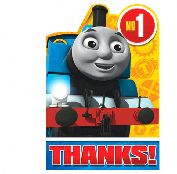 Thomas the Train & Friends Thank You Cards 8 PCS Envelope Seals