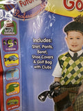 Future Golfer Child Boys Costume White Collared Shirt With Vest Size 4-6X