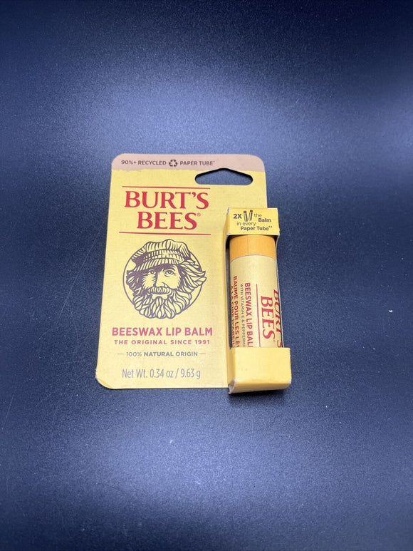 Burts Bees Original Beeswax Lip Balm, 0.34 OZ