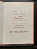 Happy Thanksgiving Grandson Greeting Card w/Envelope