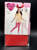 Music Legs Hosiery Girls C800 Opaque Tights Red Small