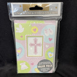 Sweet Christening Baptism Cross Party Invitation & Thank You NEW 16 Pack (4888)