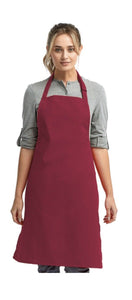 Artisan Collection Reprime RP150 Unisex "Colours" Sustainable Bib Apron Burgundy