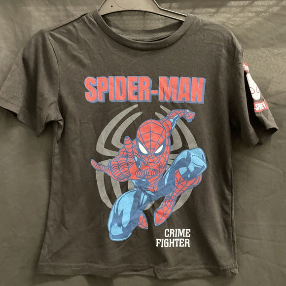 Marvel Spiderman Crime Fighting Kids T-shirt Size XS