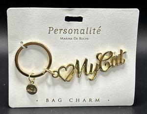 Personalite Marina De Buchi Personalized Bag Charm "My Cat"