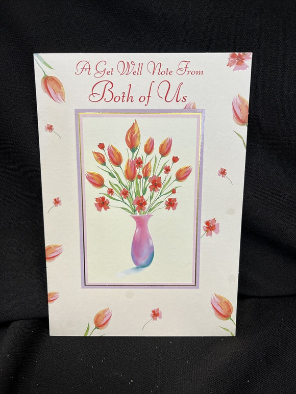 Get Well From Both of Us Greeting Card w/Envelope