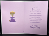 Happy Hanukkah (Girl) Greeting Card w/Envelope