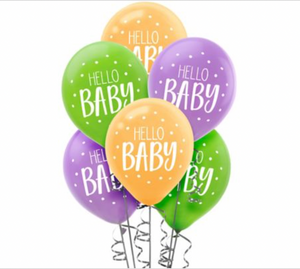 Fisher-Price Hello Baby Latex Balloons 15ct. Baby Shower Party Decoration Supply