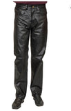 Mens Black Adult Pleather Jeans - Size 34 Costume0