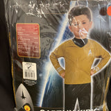Captain Kirk Star Trek Movie Gold Shirt Fancy Dress Up  Child Costume Med 8-10