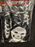 Skeleton Scary Bones Child Halloween Costume Size M 8-10 Jumpsuit