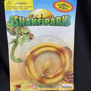 Toy Yellow Brown Spot Rubber Snake Ages 3+