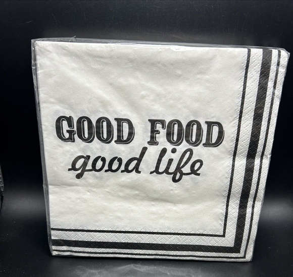 Eat & Enjoy Food Banquet Cocktail Garden Party Paper Luncheon Napkins 16ct