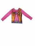 Cowgirl Printed Girls Child Country Western Halloween Costume T-Shirt-S 4-60