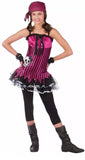 Rockin' Skull Pirate Teen Girls Costume Hot Pink Mini Dress Junior 0-9 fw121243