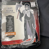 Crypt Keeper 4 Piece Halloween Costume Boys Child Large 12-14 Large NEW