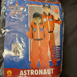 Child Astronaut Costume Orange Flight Suit Size Medium 8-10