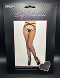 Leg Avenue Micro Net Wrap Around Crochless Tights Black OS 9761