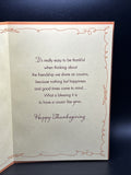 Happy Thanksgiving Cousin Greeting Card w/Envelope