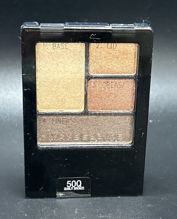 Maybelline Expert Wear Eyeshadow Quads, 50Q Sunlit Bronze, 0.17 oz