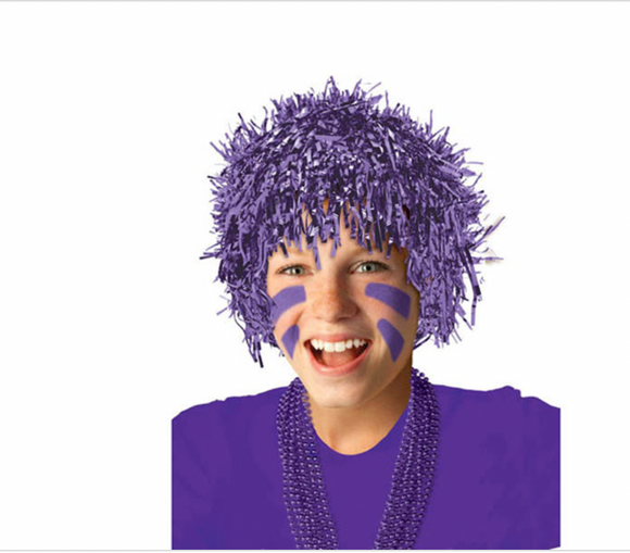 Amscan Fun Tinsel Party Wig Purple Disco Adult Unisex.