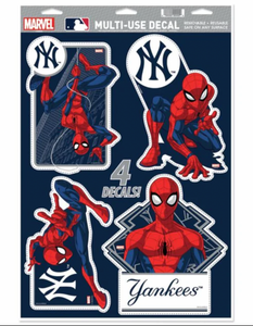 New York Yankees 4 PIECE MARVEL SPIDERMAN DECALS 11"X17" WALL GRAPHICS DISNEY