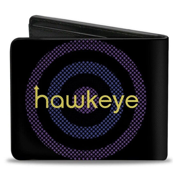 Hawkeye Bullseye Logo Mens Bifold Wallet Buckle Down Marvel