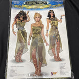 Gold Roman Toga Adult Costume Dress One Size Fits Up To Size 123
