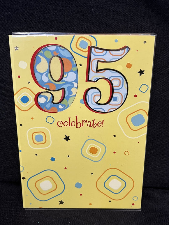 95th Birthday Greeting Card w/Envelope