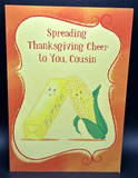 For Cousin Thanksgiving Greeting Card w/Envelope