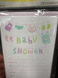 Baby Shower Clothes Line Invitations 10 Ct2