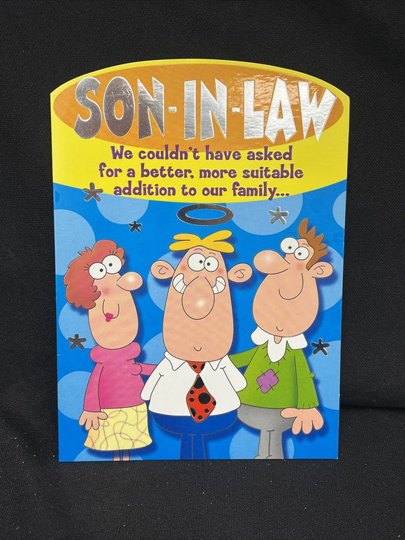 Happy Birthday Son-in-Law Greeting Card w/Envelope