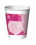 Fabulous 9 oz Hot/Cold Paper Cups 8 Pack Pink Bachelorette Hen Party