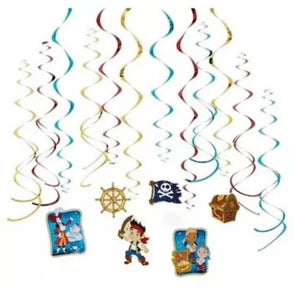 Jake and the Never land Pirates Hanging Swirls Decoration Birthday Party Supply