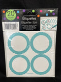 Scalloped Paper Labels, Robin's Egg Blue, 20pk