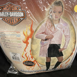 Girls Pink Harley Davidson Motorcycle Jacket & Sunglasses Costume Medium 8-10