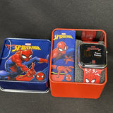 SpiderMan Face Design LED Screen Wrist Watch Red Band0