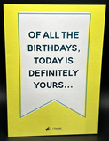 Happy Birthday Humor Blank Greeting Card w/Envelope