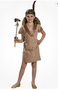 Indian Girl Native American Princess Maiden Fancy Dress Small 4-6  Child Costume