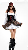Buccaneer Babe Caribbean Pirate Wench Fancy Dress Sexy Adult Costume Size XS 0-20