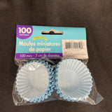 Mini Cupcake Cases 100/pkg - Caribbean Blue 1.25”