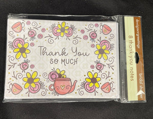 Bridal Shower Thank You So Much 8 Ct Notes