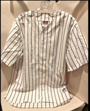 Alleson Athletic Black Pinstripe Baseball Jersey Size X-Large