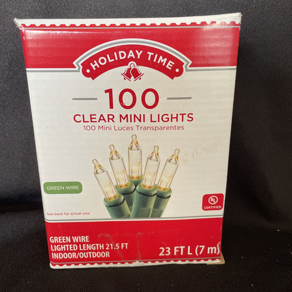Holiday Time 100-Count clear Mini  Holiday Christmas Lights Top Quality