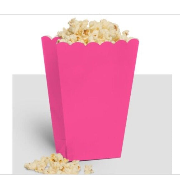 Treat Popcorn Box Pink (10 Pack) 3.5x7.4x2.1 Inches