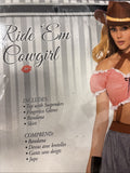 Womens Ridem Cowgirl Costume Size XS-S 2-62