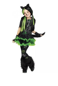 Black Kool Cat Costume Kids Halloween Small 4-6