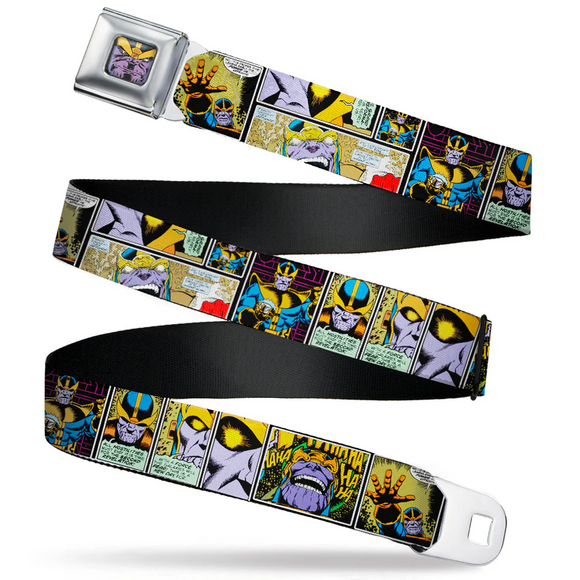 MARVEL COMICS Thanos Face CLOSE-UP Seatbelt Belt - WMC149