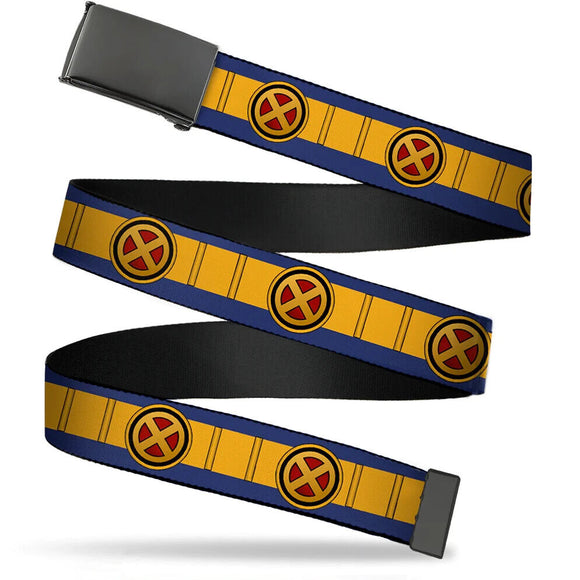 Black Buckle Web Belt - X-Men Cyclops Utility Strap- WXM040